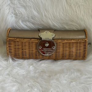 Michael Kors Clutch Rattan in Champagne